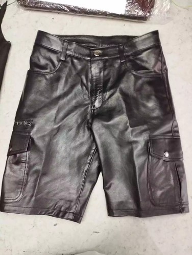 Short cuir agneau noir - cuir,