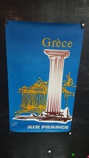 AFFICHE   GRECE AIR FRANCE MATHIEU  100X60CM