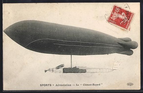 Carte postale dirigeable - le,
