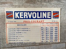 Ancienne Brochure Publicitaire Automobile bidon d'huile KERVOLINE