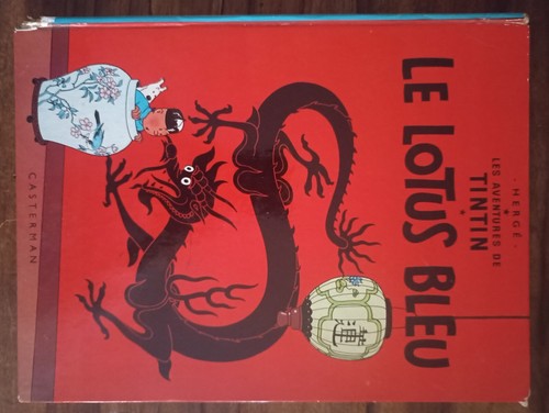 Tintin lotus bleu année - bleu,