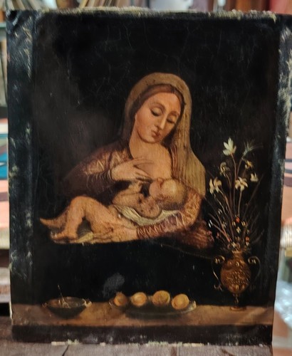 Tableau ancien madonna del - madonna,