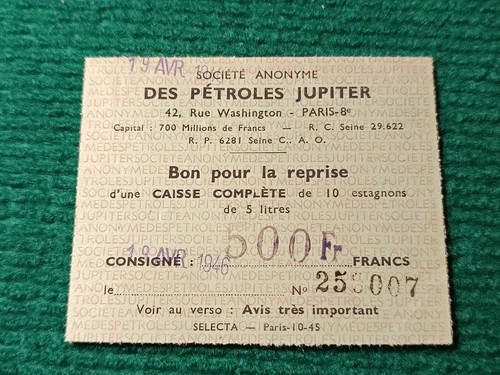 Billet matière bon reprise - billet,