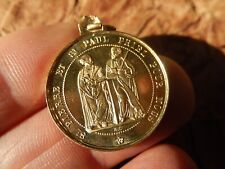 Ancienne MEDAILLE LEON XIII PELERINAGE HOSPITALIERS SAINT PIERRE PAUL ROME 1880