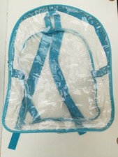 Sac à Dos Transparent Imperméable 36x29x13,5 fermeture zip dos réglable en pvc