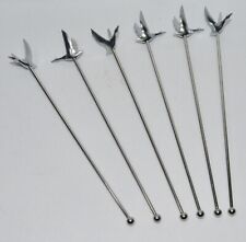 GREY GOOSE VODKA  6 touilleurs métal Oie en 2 D