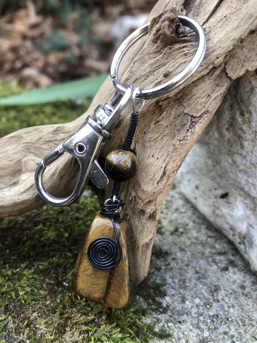 Porte clé oeil tigre - clé,,