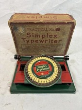 Toy Jouet machine à écrire  simplex Typewriter Modèle 100 Début 1900