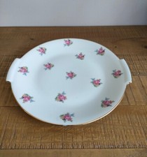 Plat À Gâteaux - Décor Floral - Vintage 