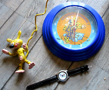 Spirou-Ancien Marsu articulé +Horloge(avenue des stars)+montre Spirou & Fantasio