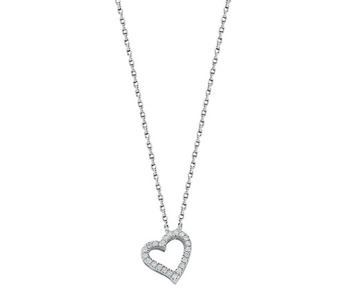Pendentif cœur blanc 9 - cœur,