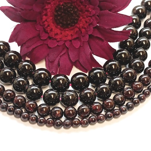 Perles grenat naturel rouge - perles,