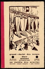 Programme. Grand Duché des Ternes. Dîner mensuel. 1928. Léo Fontan. Paris