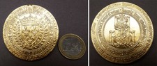 Médaille bronze doré ROI DE FRANCE Monnaie de Paris medal Fleur de Lys Royal