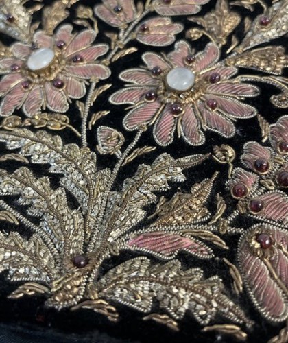 Ancien sac minaudière perles - minaudière,