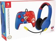 Manette Mario + Casque filaires PDP Super Mario Bros Nintendo Switch OLED NEUF -