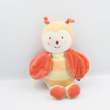 Doudou abeille papillon orange