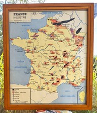 ancienne carte géographie Rossignol  France industrie commerce extérieur