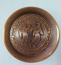 Plateau rond en bronze cuivre