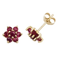 Rubis Serti Boucles D'Oreilles
