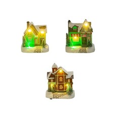 Village de Noël illuminé Maison Scène de Noël Maison Fournitures de fête
