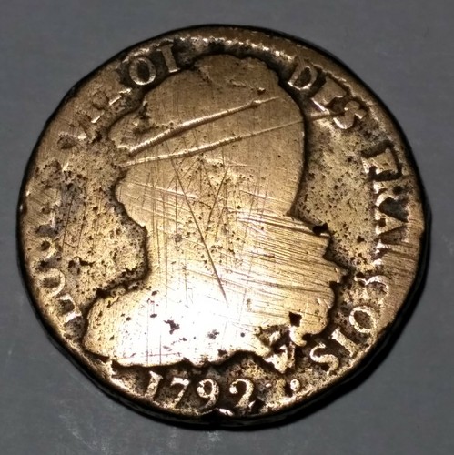 Rare pièce sols louis xvi - piÈce,