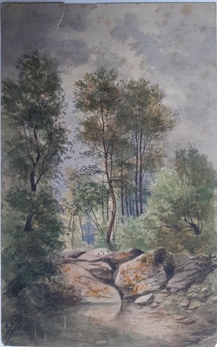 Paysage forêt rochers par - paysage,