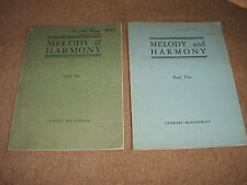 2 x LIVRES DE MUSIQUE VINTAGE MELODT & HARMONYS LIVRE 1 & 2 1943 STEWART MACPHERSON