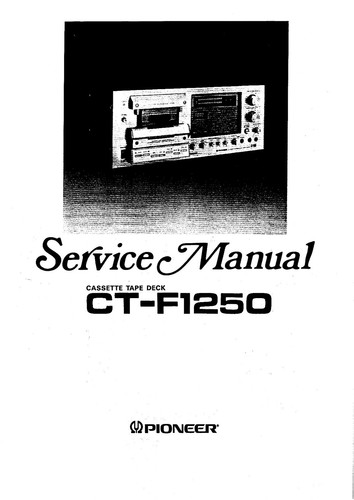 Manuel service pour - manuel, pioneer
