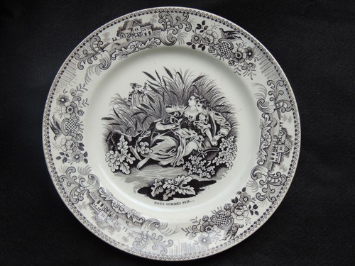 Assiette parlante faïence