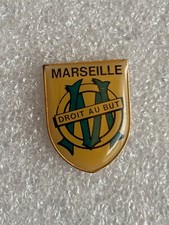 pin's allez l'om droit au but  foot football club olympique de marseille blason