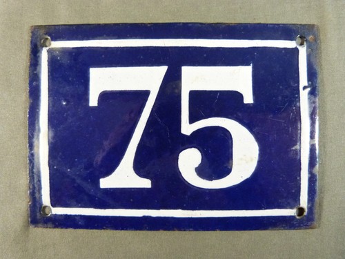 Plaque vintage métal - plaque, en