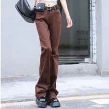 Femme Patte D’Éléphant Pantalon Jeans Évasé Jeans Pantalon Slim Ajusté 70s 80s