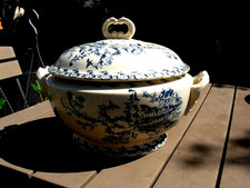 BEL SOUPIÈRE BLEUE ANCIENNE