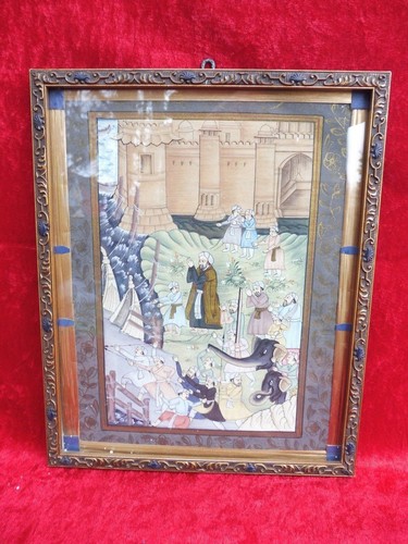Beau ancien tableau miniature - beau,