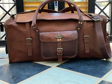 Neuf Homme Cuir Large Duffel