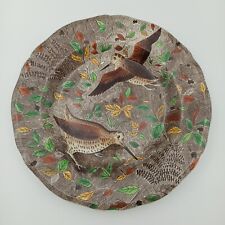 GIEN SERVICE RAMBOUILLET FRENCH SOUP PLATE  WOODCOCK HUNTING SCENE