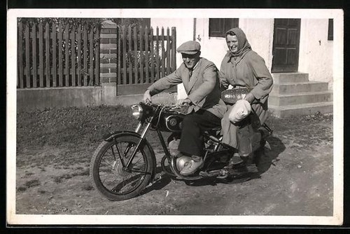 Carte postale photo moto