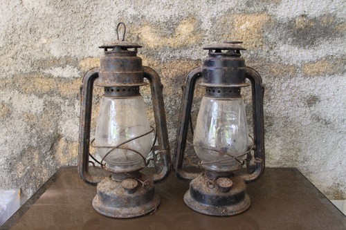 Ancienne lampe tempête - tempête, à