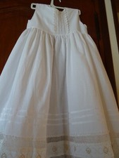 robe de baptéme petite fille3/6mois mois réception ,mariage etc...ou poupée