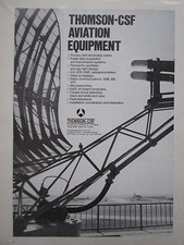 7/1973 PUB THOMSON-CSF AVIATION EQUIPMENT RADAR RADIOTELEPHONE ILS ORIGINAL AD