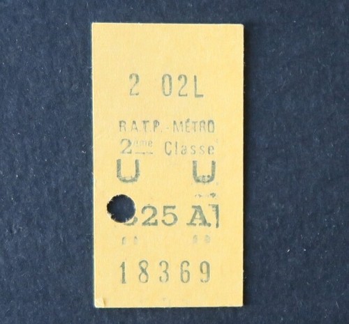Ancien ticket métro - ancien, uu