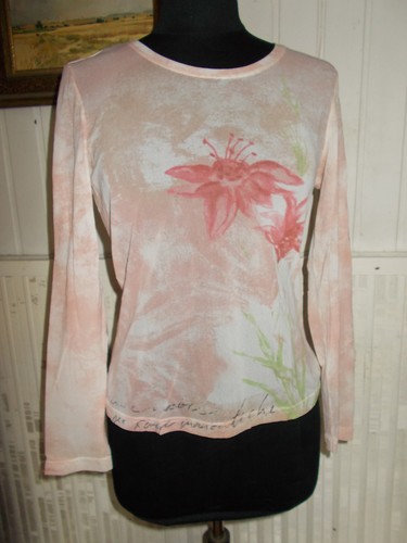 Tee shirt rose - manche, longue