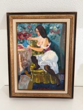 Huile sur toile " Les Anémones " Louis Berthomme Saint-André