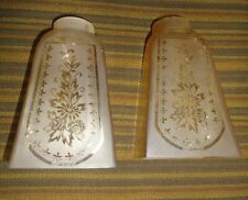 2 tulipe Applique lampe signé