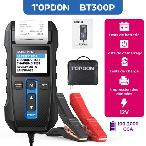 Topdon bt300p 12v - topdon, testeur