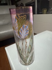 Ancien Vase En Verre Émaillé