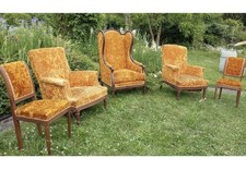 Salon 1900/1920 de style Louis XVI à restaurer / Bergère à oreilles /...