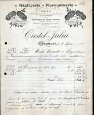 GRAULHET (81) MEGISSERIE MAROQUINERIE / PEAUX "CASTEL - JULIA" Facture en 1912