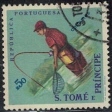 S. Tomé e Principe 1962 Oblitéré Pêcheur Pescador Y&T ST 377 SU
